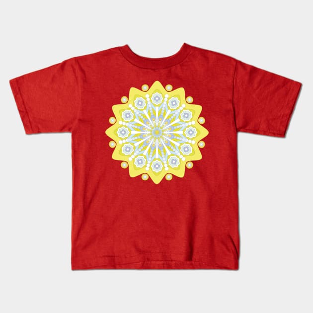 Yellow mandala. Kids T-Shirt by eliant